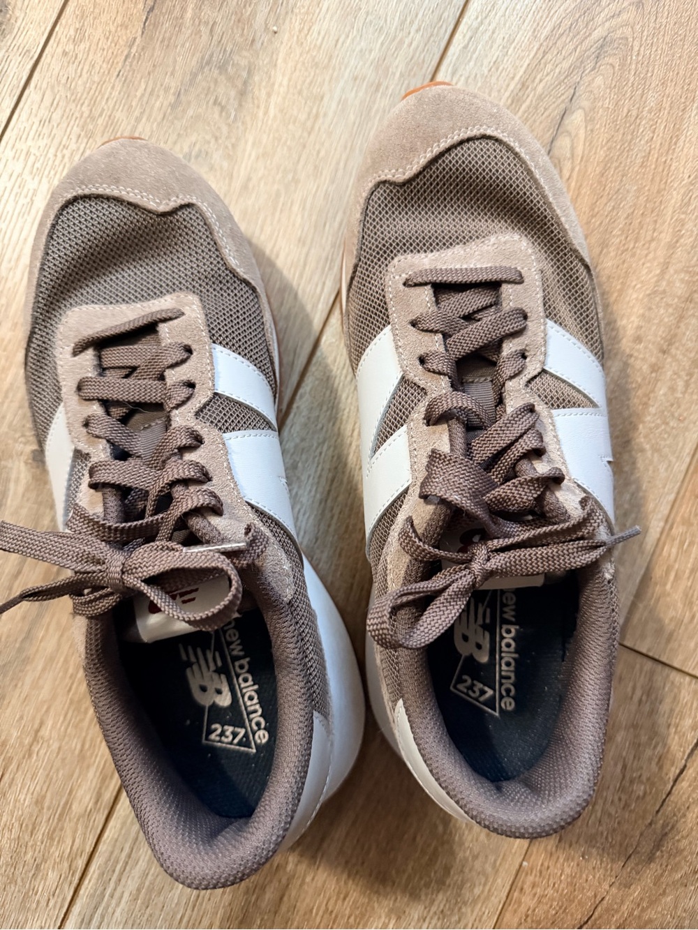New Balance Brown and White Retro Sneakers Men’s size 9 or Woman’s Size 10.5